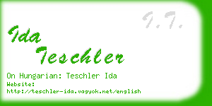 ida teschler business card